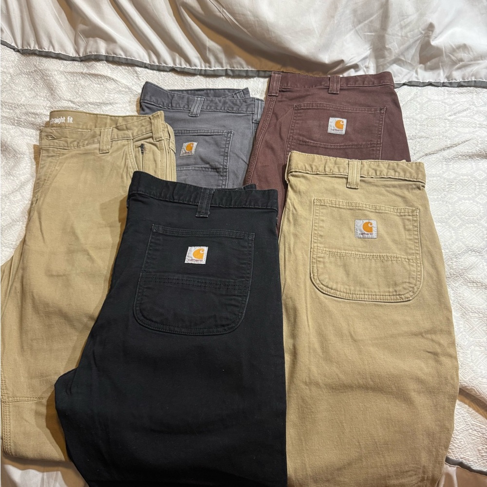 Carhartt Straight Fit Pants - Black, Gray, Tan